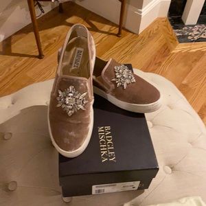 Gently worn crushed velvet Badgley Mischka